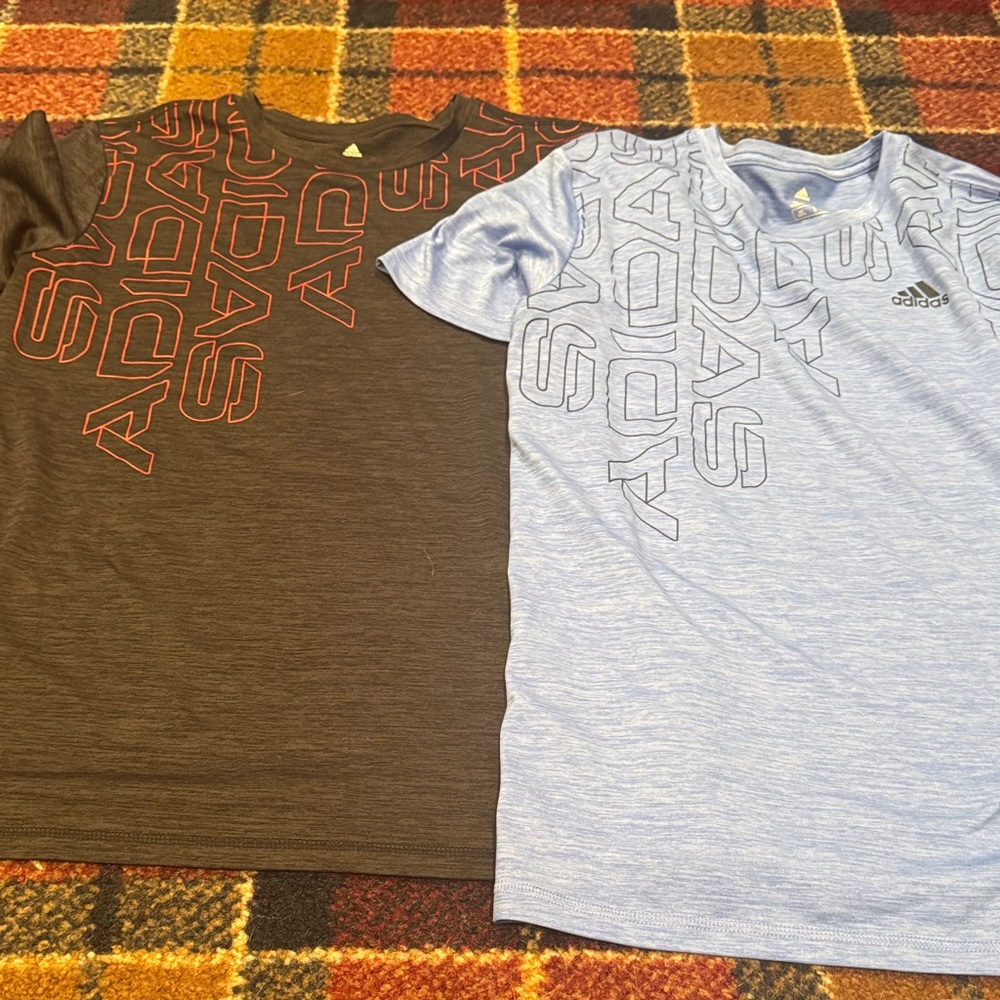 Boys Adidas shirts size large. Worn a few times.